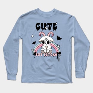 Kawaii Gothic Cute But Psycho Goat Long Sleeve T-Shirt